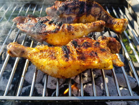 spicy meat on the grillの写真素材