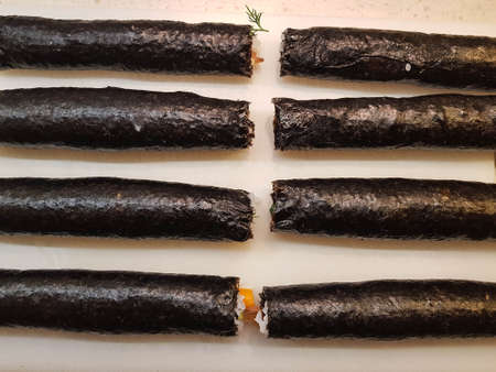 different Kinds of asia seafood sushiの写真素材