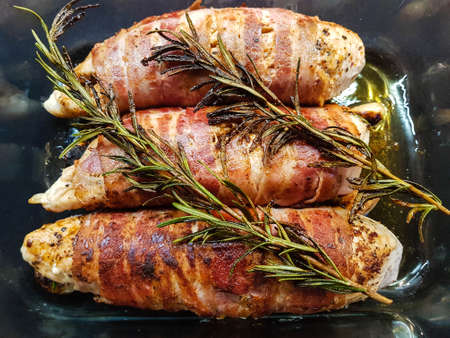 with bacon wrapped chicken breast