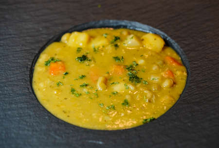 Pea soup with Viennese sausages