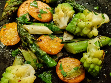 some different vegetables for a vegan mealの写真素材