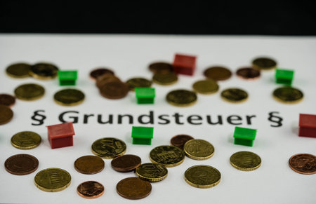 German property tax form and money