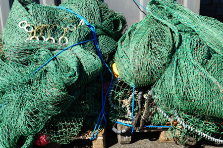 Fishing gear in the European Baltic Seaの写真素材
