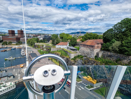 Binoculars of a cruise shipの写真素材