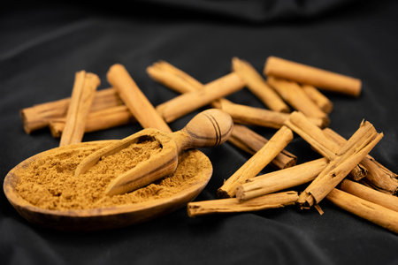 dried cinnamon sticks and powder