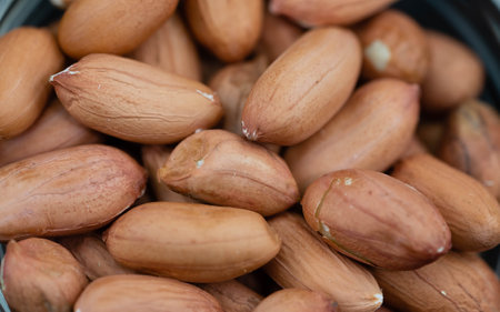 Ingredients for making salted peanut butter