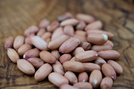 Ingredients for making salted peanut butter