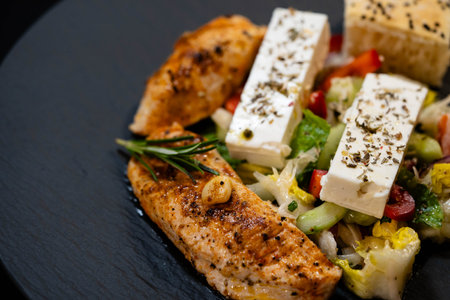 fresh chicken with herbs and spices