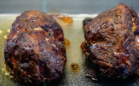 Pulled pork from a pork shoulderの写真素材