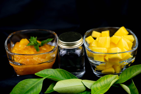 Fruit jelly or fruit jam for breakfastの写真素材