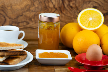 Fruit jelly or fruit jam for breakfast