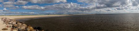 the endless beach of Hvidbjerg Strand Denmark