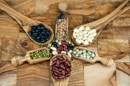 Dried pulses are a popular staple foodの写真素材