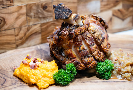 crispy roasted legs made in an air fryerの写真素材