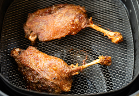 crispy roasted legs made in an air fryerの写真素材