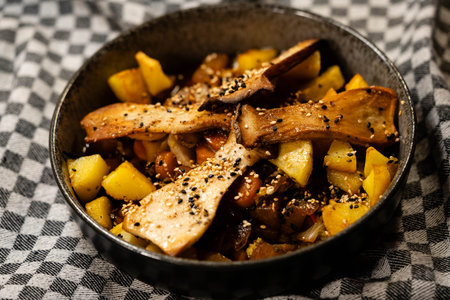 King oyster mushrooms are a popular side dish