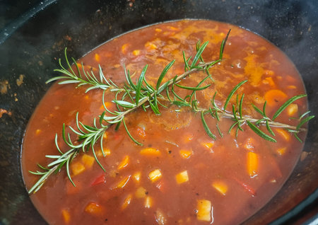 beef roulade with potatoes and vegetablesの写真素材
