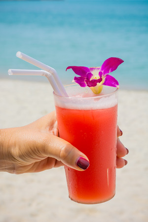 Crystal cocktail and fruit cocktailの写真素材