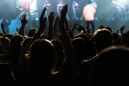 people at the live music concertの写真素材