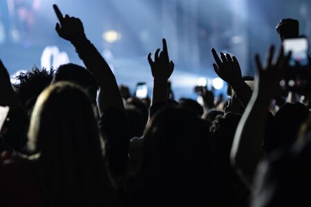 people at the live music concertの写真素材