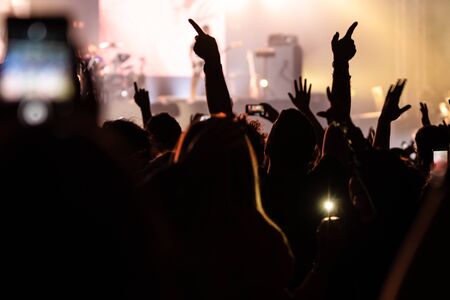 people at the live music concertの写真素材