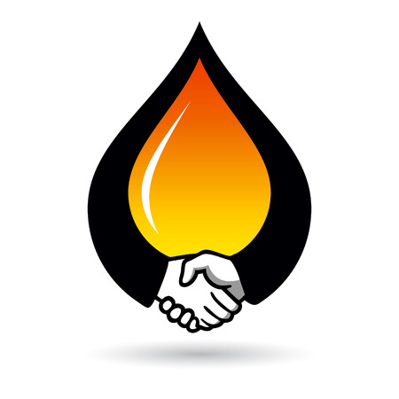 Identity corporate agreement symbol Isolated on white backgroundのイラスト素材