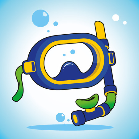Protective stylish mask for snorkeling and fishingのイラスト素材