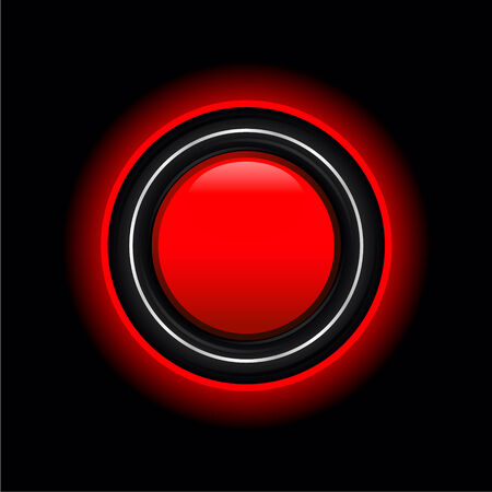 Stylish red button with the glowing outline aroundのイラスト素材