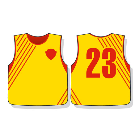 training apparel with the number on the backのイラスト素材