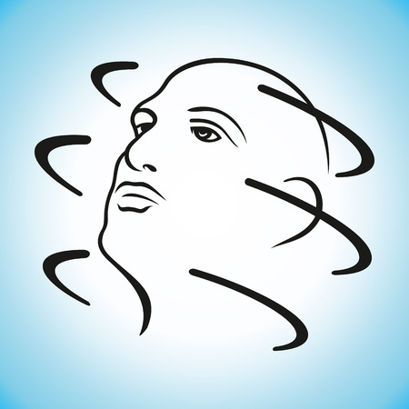 Branding identity corporate logo isolated on blue backgroundのイラスト素材