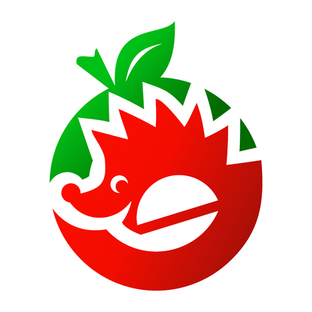 Branding identity corporate apple symbol isolated on white backgroundのイラスト素材