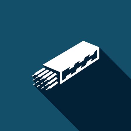 Electrodes Vector Isolated Flat Icon on a dark background for designのイラスト素材