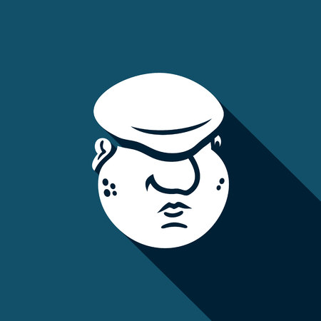 migrant Vector Isolated Flat Icon on a dark background for designのイラスト素材