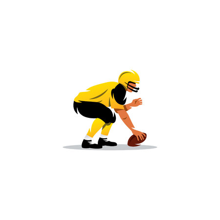 Men with football ball on a white backgroundのイラスト素材