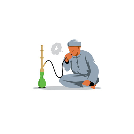 A man from the Middle East on vacation.のイラスト素材