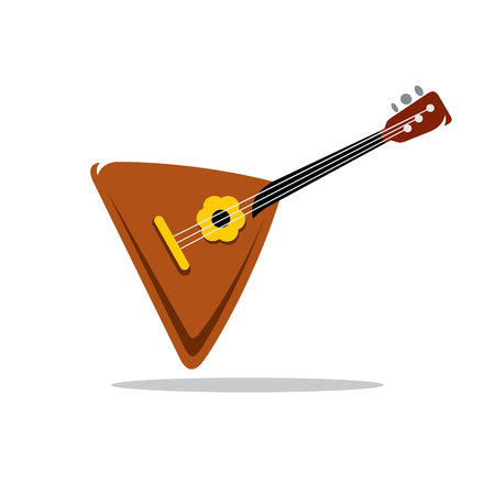 Folk musical Instrument Balalaika Isolated on a White Backgroundのイラスト素材