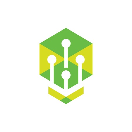 Abstract anodes and cathodes Isolated on a White Backgroundのイラスト素材