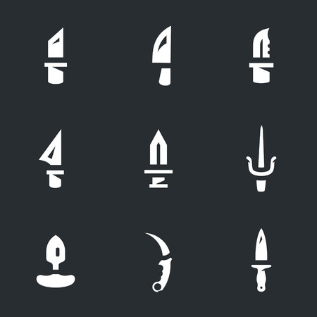 Vector Set of Knives Icons.のイラスト素材