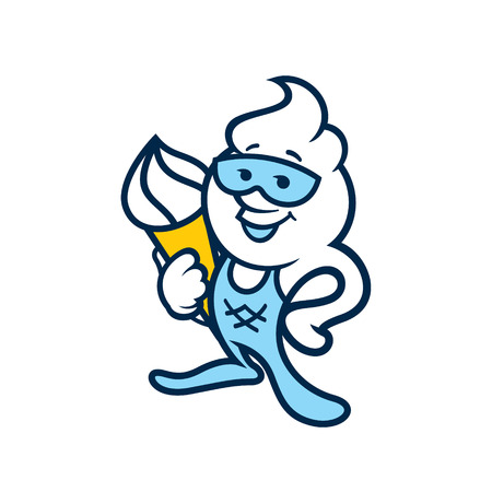 Boy with ice cream.のイラスト素材