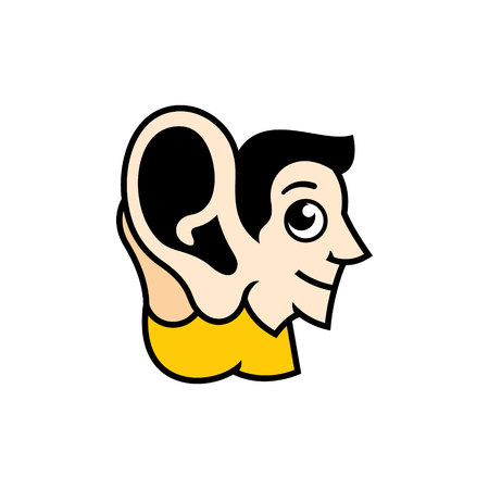 Eavesdropping concept vector illustrationのイラスト素材