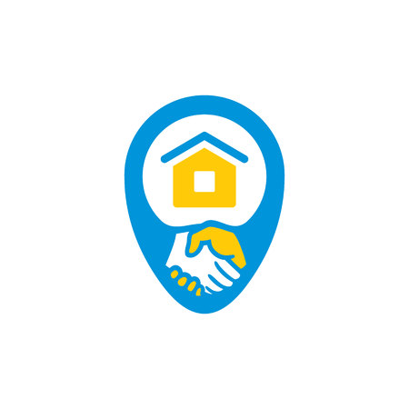 Buying a property sign vector illustrationのイラスト素材