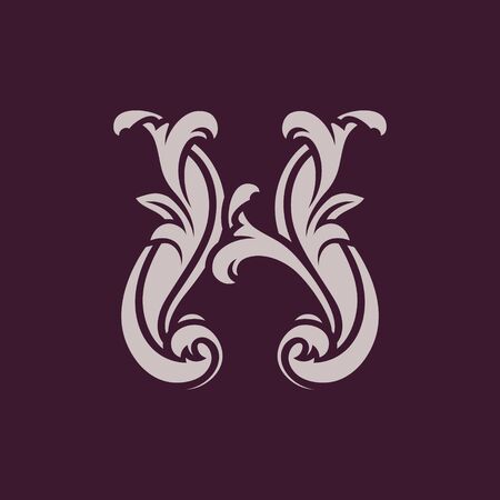 Sign of letter H in ornamental designのイラスト素材