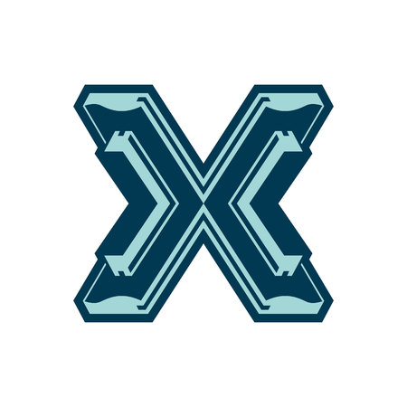 Sign of the letter Xのイラスト素材