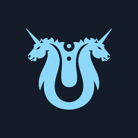 Unicorns abstract signのイラスト素材