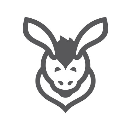 Donkey simple signのイラスト素材