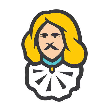 Aristocrat head sign.のイラスト素材
