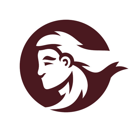 Man head abstract sign. Vector simple Illustration.のイラスト素材