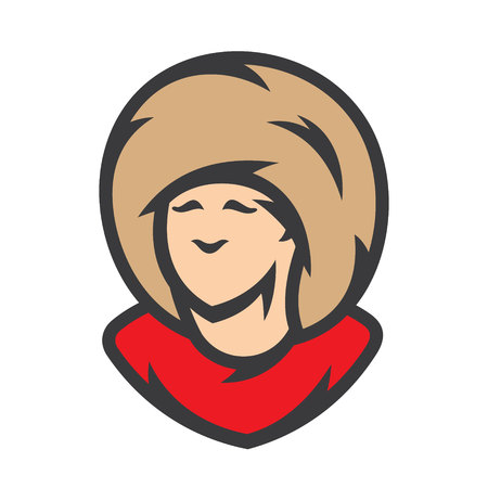 Furry lamb hat man sign.のイラスト素材