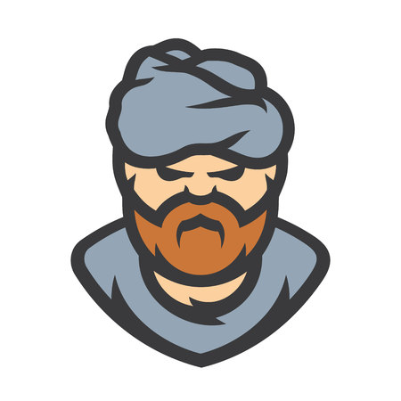 Arabic man Vector Cartoon illustration.のイラスト素材