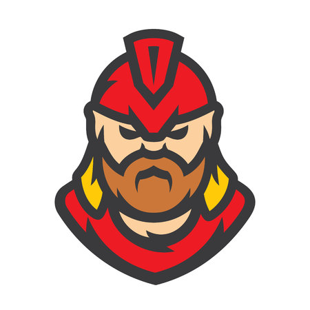 Spartan warrior Vector Cartoon illustration.のイラスト素材